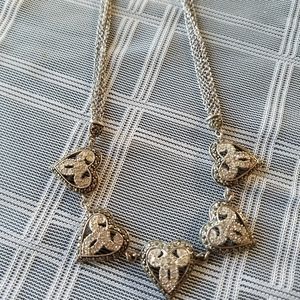Vintage Sterling 925 Hearts Necklace